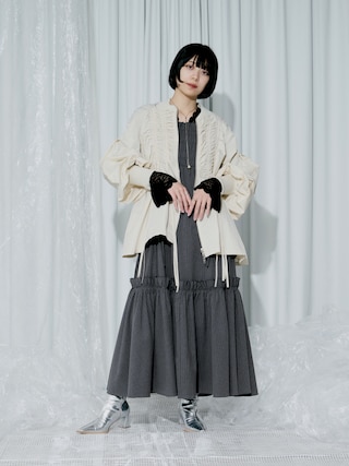 Ezick（エジック）の「Cord and string シャーリングブルゾン