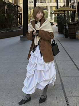 「agnes b.（アニエスベー）のアイテム」を使った、もえか / ecrumさん（レディース・162cm）の冬コーディネート