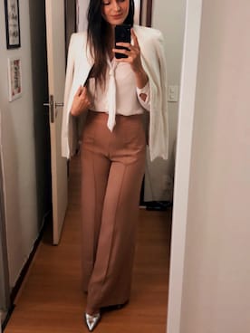 「pants」｜「アイテム（ジャケット/アウター）」を使った、thalitadearaujoさん（レディース・175cm）の春コーディネート