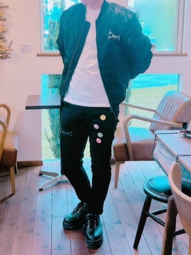 「アイテム（MA-1）」を使った、R.さん（メンズ・171cm）の春コーディネート