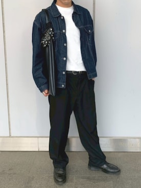 「LAKOLE（ラコレ）のアイテム」を使った、R.さん（メンズ・171cm）の春コーディネート