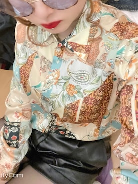 popochiさんの「フェイクレザーショートパンツ」を使ったコーディネート