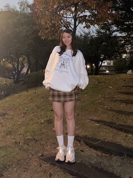 「アイテム（ソックス/靴下）」を使った、riinachanさん（レディース・157cm）の秋コーディネート