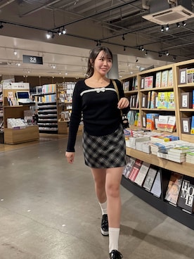 「アイテム（ソックス/靴下）」を使った、riinachanさん（レディース・157cm）の秋コーディネート