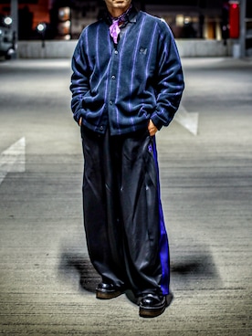 「Needles（ニードルス）のアイテム」を使った、HIROCKmanさん（メンズ・172cm）の冬コーディネート