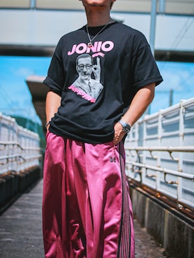 「Needles（ニードルス）のアイテム（その他パンツ）」を使った、HIROCKmanさん（メンズ・172cm）の秋コーディネート