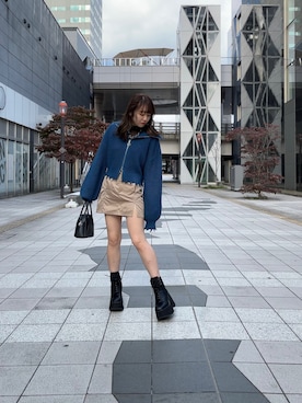 「FIG&VIPER（フィグアンドバイパー）のアイテム（ブーツ）」を使った、Emil’sさん（レディース・155cm）の秋コーディネート