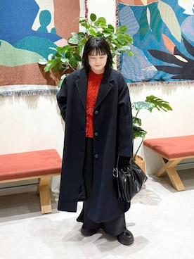 「アイテム（ポロシャツ）」を使った、aikaさん（レディース・147cm）の冬コーディネート