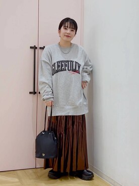 「アイテム（スウェット）」を使った、aikaさん（レディース・147cm・20代）の秋コーディネート