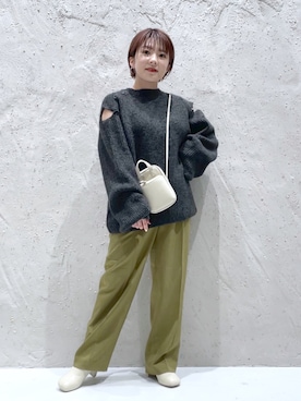 「LOWRYS FARM（ローリーズファーム）のストレッチヒールブーツ　851418（ブーツ）」を使った、aikaさん（レディース・147cm）の冬コーディネート