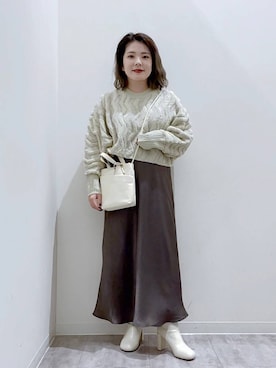 「LOWRYS FARM（ローリーズファーム）のストレッチヒールブーツ　851418（ブーツ）」を使った、aikaさん（レディース・147cm）の秋コーディネート