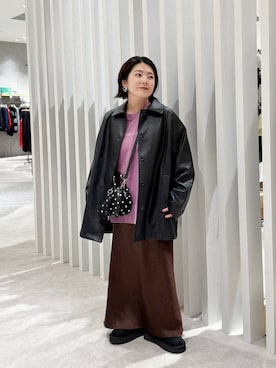 「アイテム（カバーオール）」を使った、aikaさん（レディース・147cm）の秋コーディネート