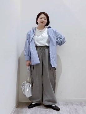 「LOWRYS FARM（ローリーズファーム）のチェーンネックレス　976398（ネックレス）」を使った、aikaさん（レディース・147cm）の春コーディネート