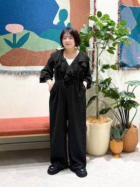 「アイテム（オールインワン・サロペット）」を使った、aikaさん（レディース・147cm・20代）の秋コーディネート