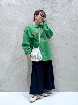 「LOWRYS FARM（ローリーズファーム）のカンドウフィットバレエ　260832（バレエシューズ）」を使った、aikaさん（レディース・147cm）の冬コーディネート