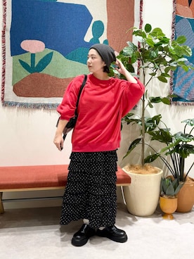 「LOWRYS FARM（ローリーズファーム）のソフトウラケプルオーバー  579079（スウェット）」を使った、aikaさん（レディース・147cm）の秋コーディネート