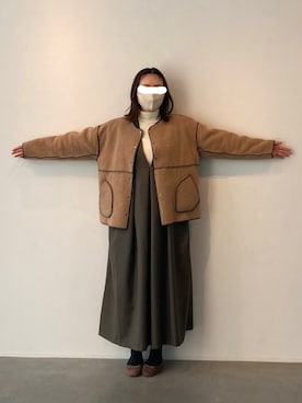 「クリスマス」｜「アイテム（バレエシューズ）」を使った、まめさん（レディース・167cm）の冬コーディネート
