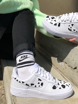 「NIKE（ナイキ）のアイテム（ソックス/靴下、ホワイト系）」を使った、stone1customさん（レディース）の秋コーディネート