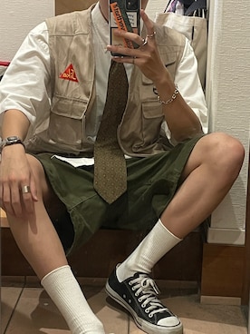 「アイテム（フォーマルスーツ/小物）」を使った、かけるさん（メンズ・175cm・20代）の夏コーディネート