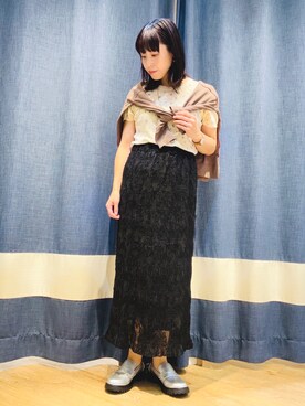 「アイテム（ドレスシューズ、シルバー系）」を使った、サトウさん（レディース・156cm）の秋コーディネート