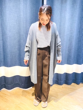 「ロングカーディガン」｜サトウさん（レディース・155cm）の夏コーディネート