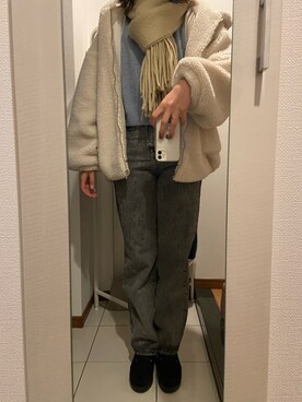 「reca（レカ）のアイテム（その他アウター）」を使った、ano15sugar15さん（レディース・163cm）の冬コーディネート