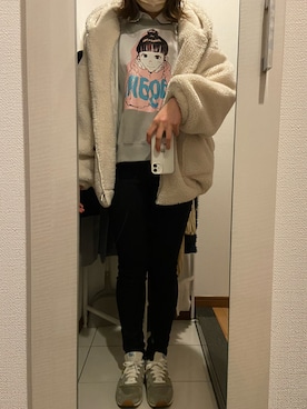 「reca（レカ）のアイテム（その他アウター）」を使った、ano15sugar15さん（レディース・163cm）の冬コーディネート