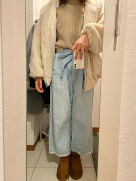 「reca（レカ）のアイテム（その他アウター）」を使った、ano15sugar15さん（レディース・163cm）の冬コーディネート