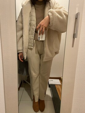 「reca（レカ）のアイテム（その他アウター）」を使った、ano15sugar15さん（レディース・163cm）の冬コーディネート