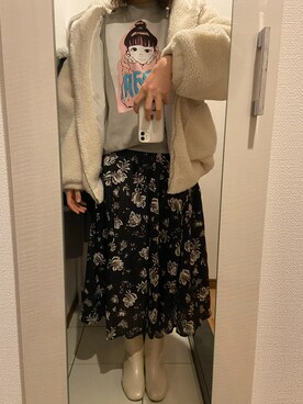 「reca（レカ）のアイテム（その他アウター）」を使った、ano15sugar15さん（レディース・163cm）の冬コーディネート