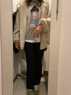 「reca（レカ）のアイテム（その他アウター）」を使った、ano15sugar15さん（レディース・163cm）の冬コーディネート