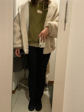 「reca（レカ）のアイテム（その他アウター）」を使った、ano15sugar15さん（レディース・163cm）の冬コーディネート