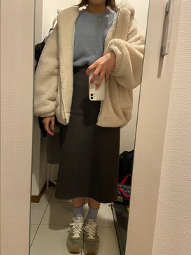 「reca（レカ）のアイテム（その他アウター）」を使った、ano15sugar15さん（レディース・163cm）の冬コーディネート