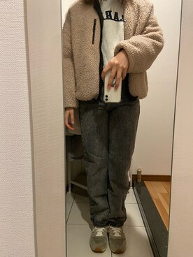 「SHEINのアイテム（デニムパンツ、グレー系）」を使った、ano15sugar15さん（レディース）の秋コーディネート