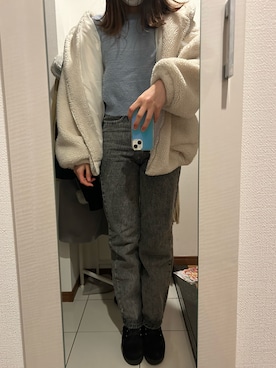 「reca（レカ）のアイテム（その他アウター）」を使った、ano15sugar15さん（レディース・163cm）の冬コーディネート