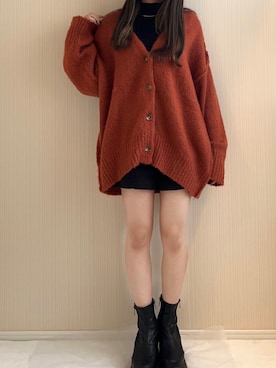 「GRL（グレイル）のアイテム（ニット/セーター）」を使った、🌙さん（レディース・150cm）の秋コーディネート