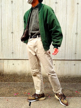 「Eddie Bauer（エディーバウアー）のアイテム（ブルゾン）」を使った、youngpineさん（メンズ・170cm）の春コーディネート