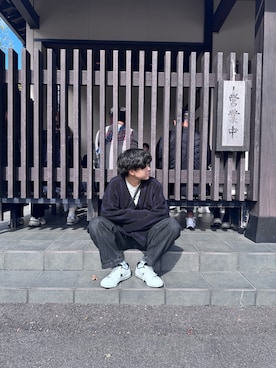 「アイテム（バッグ）」を使った、nabe(低身長コーデ)さん（メンズ・158cm）の秋コーディネート