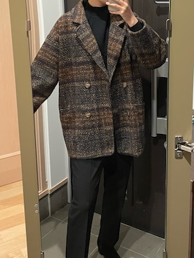 「classicalelf（クラシカルエルフ）のアイテム（ピーコート）」を使った、325068さん（レディース・165cm）の冬コーディネート