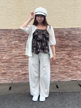「アイテム（キャスケット）」を使った、wakanaさん（レディース・155cm）の秋コーディネート