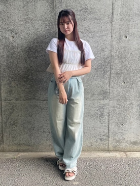 「アイテム（Tシャツ/カットソー）」を使った、wakanaさん（レディース・155cm）の夏コーディネート