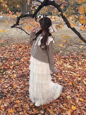 「アイテム（ヘアアクセサリー）」を使った、wakanaさん（レディース・155cm）の冬コーディネート