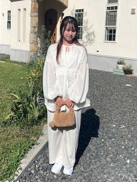 「アイテム（スラックス）」を使った、wakanaさん（レディース・155cm・20代）の秋コーディネート