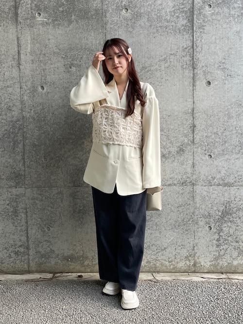 お気にいる muguet（ミュゲ）の「side slit jacket（テーラード spring ジャケット・アウター