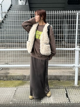 「骨スト」｜かえでさん（レディース・156cm）の秋コーディネート