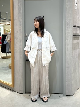 「シャツジャケット」｜かえでさん（レディース・156cm）の夏コーディネート