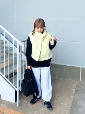 「CIAOPANIC TYPY（チャオパニックティピー）のアイテム（ダウンジャケット/コート）」を使った、かえでさん（レディース・156cm）の秋コーディネート