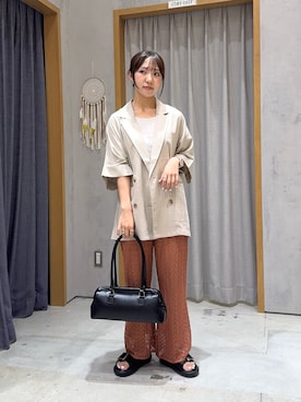 「アイテム（ジャケット/アウター）」を使った、かえでさん（骨格ストレート・レディース・156cm）の夏コーディネート