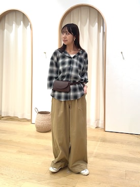 「フード」｜かえでさん（レディース・156cm）の秋コーディネート