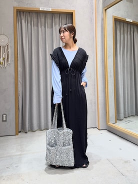 「アイテム（オールインワン・サロペット）」を使った、かえでさん（レディース・156cm）の夏コーディネート